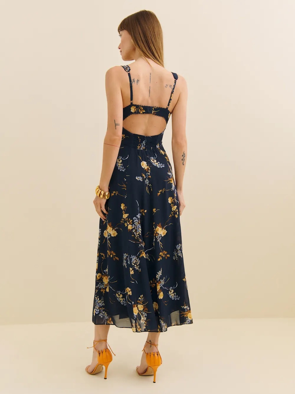 Reformation Lela Dress Blue - Size 4 - Picture 3 of 3